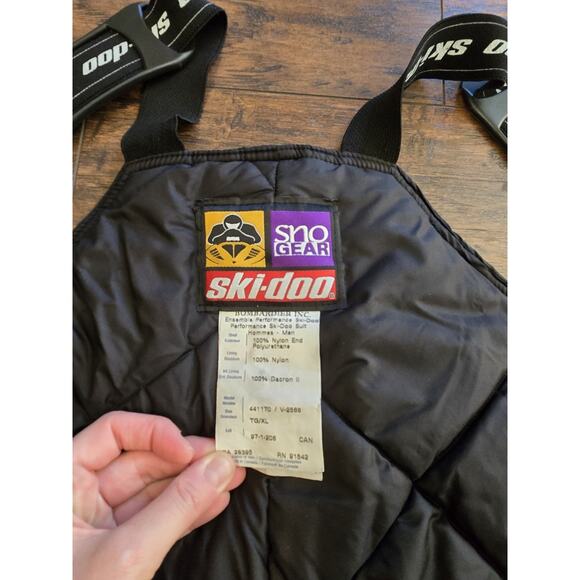 Ski-Doo Snowmobile Bibs Pants XL Extra Large Vintage Bombardier Full-Zip EUC - Picture 10 of 13